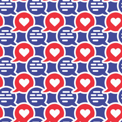 chat dialog speech clouds cute seamless pattern vector image