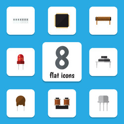 flat device set of resist memory triode vector image