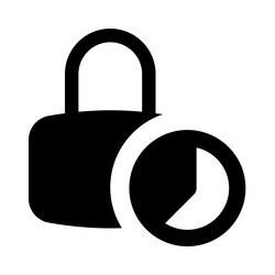 lock password set for pie chart presentation vector image