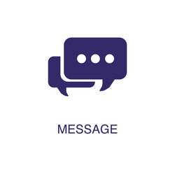 message element in flat simple style on white vector image
