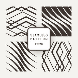 set of four abstract seamless patterns vector image