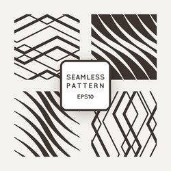 Set of four abstract seamless patterns vector