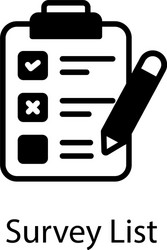 survey list vector image