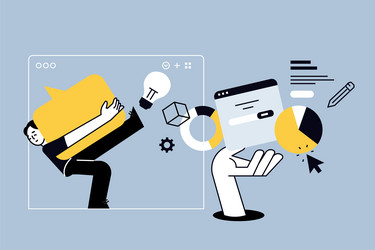 web design and development content management vector image