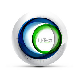 digital techno sphere web banner button or icon vector image