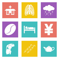 icons for web design and mobile applications set 7 vector image