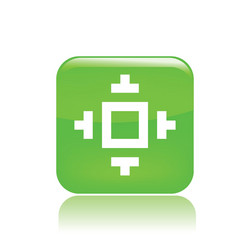 Pixel computer icon vector