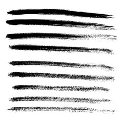 Set of different grunge brush strokes and stains vector