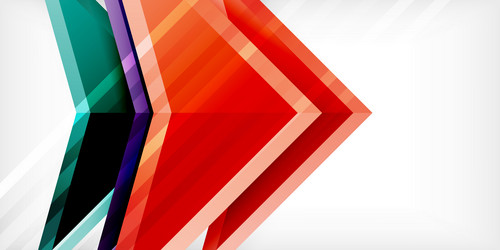 abstract background color triangles and arrows vector image