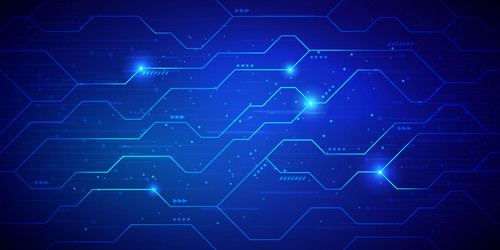 Abstract High-Tech Digital Circuit Background vector image