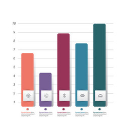 bar chart graph diagram statistical business vector image