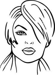 Beautiful Blond Woman Portrait Vector Image