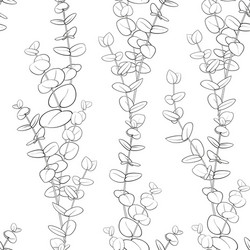 Eucalyptus Branch Pattern vector image