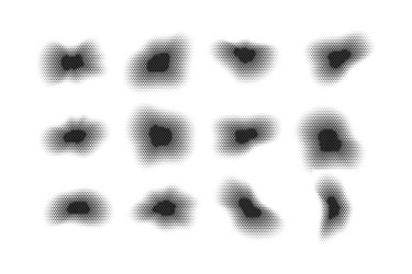 halftone hexagon pattern reprographic technique vector image