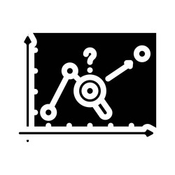 predictive analytics machine learning glyph icon vector image