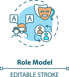 Role model concept icon Royalty Free Vector Image
