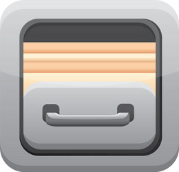 files cabinet app button menu isolated icon vector image
