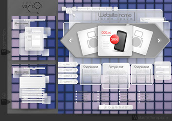 website design template menu elements vector image