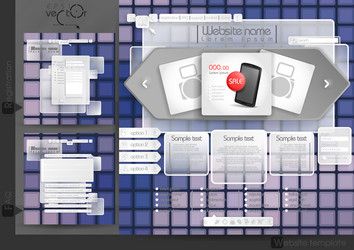 website design template menu elements vector