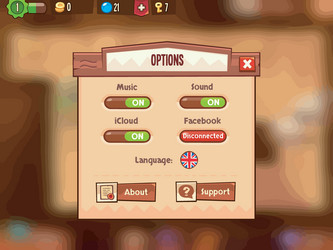 Game UI Pop-Up Icons & Elements vector image