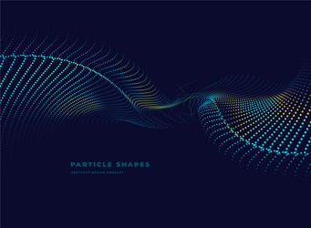 Tech Particle Wave Abstract vector image