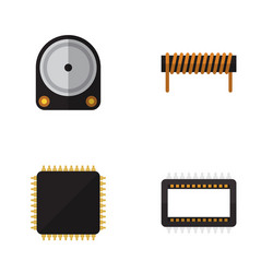 flat technology set of hdd mainframe bobbin vector image