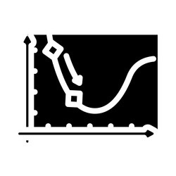 gradient descent arrow machine learning glyph icon vector image