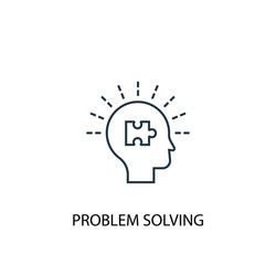 Problem solving concept line icon simple element vector