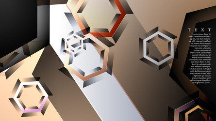 abstract background with gradient hexagon shapes vector image