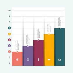 bar chart graph diagram statistical business vector image