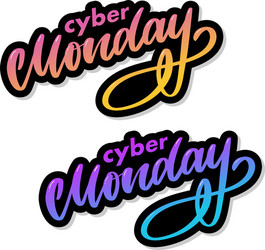 Cyber Monday Sale Lettering Vector Image