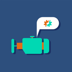 flat icon design collection engine and broken vector image