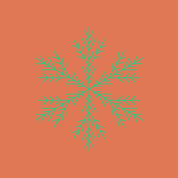flat on background of snowflake vector image