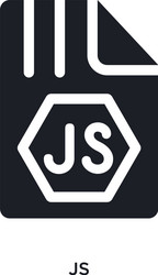 js isolated icon simple element from programming vector image