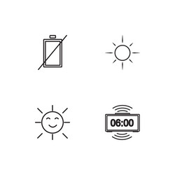 web linear icons set simple outline vector image