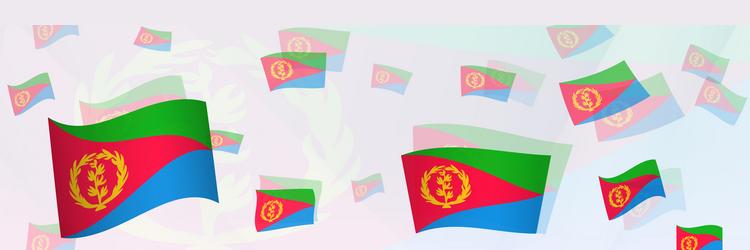 Eritrea flag-themed abstract design on a banner vector