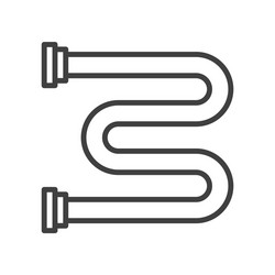 heated towel rail icon linear execution isolated vector image
