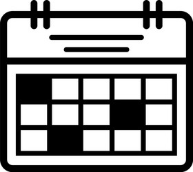 Cell calendar icon simple style vector