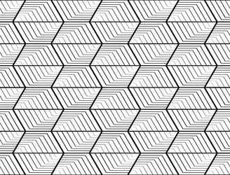 design seamless monochrome hexagon pattern vector image