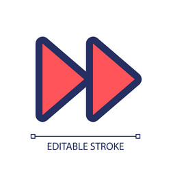 fast forward red rgb color ui icon vector image