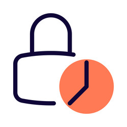 lock password set for pie chart presentation vector image