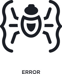 error isolated icon simple element from vector image
