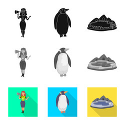 isolated object nature and fun icon set vector image