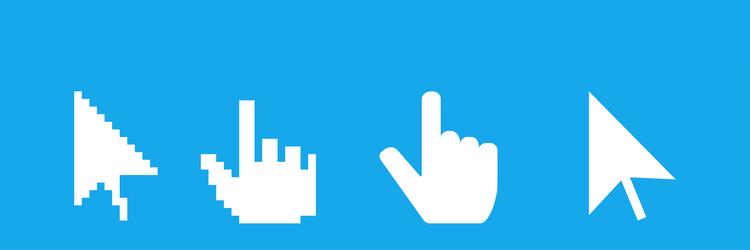 pointer cursor arrow finger mouse digital vector image