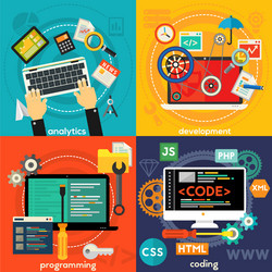 Programming & Analytics Toolkit vector image