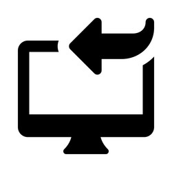 replying to emails or messages using desktop vector image