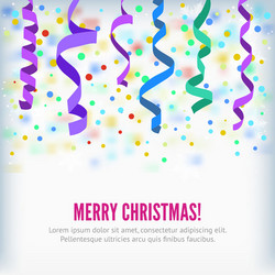 streamers and confetti background Vector Image