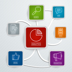 abstract infographic design workflow layout vector image