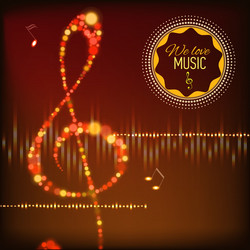 musical background with key notes and equalizer vector image