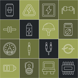 set line processor with microcircuits cpu vector image